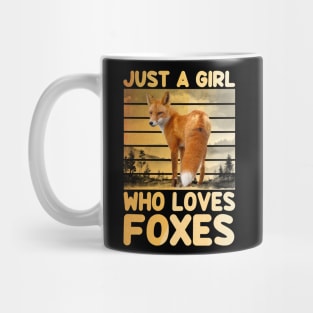 Just A Girl Who Loves Foxes - Cute Funny Fox Lover Mug